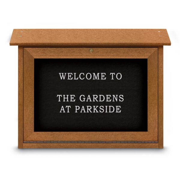 Outdoor Enclosed Combo Board, 48"x36", Black Frame/Blue & Cork